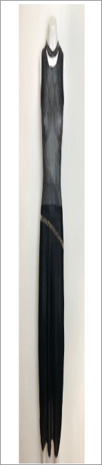메탈 FIBER 니트 미디 드레스